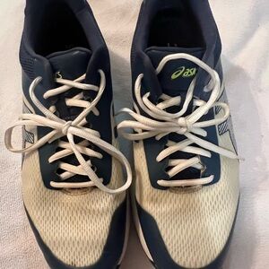 Asics Men's Blue and Cream Athletic Shoes